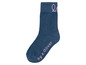Blaue Socke mit rosafarbenem 'by s.oliver' Logo