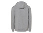 Ein grauer Hoodie mit Kapuze.
