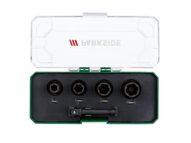 Parkside Steckschlüsselsatz: 8, 10, 12 und 15 mm.