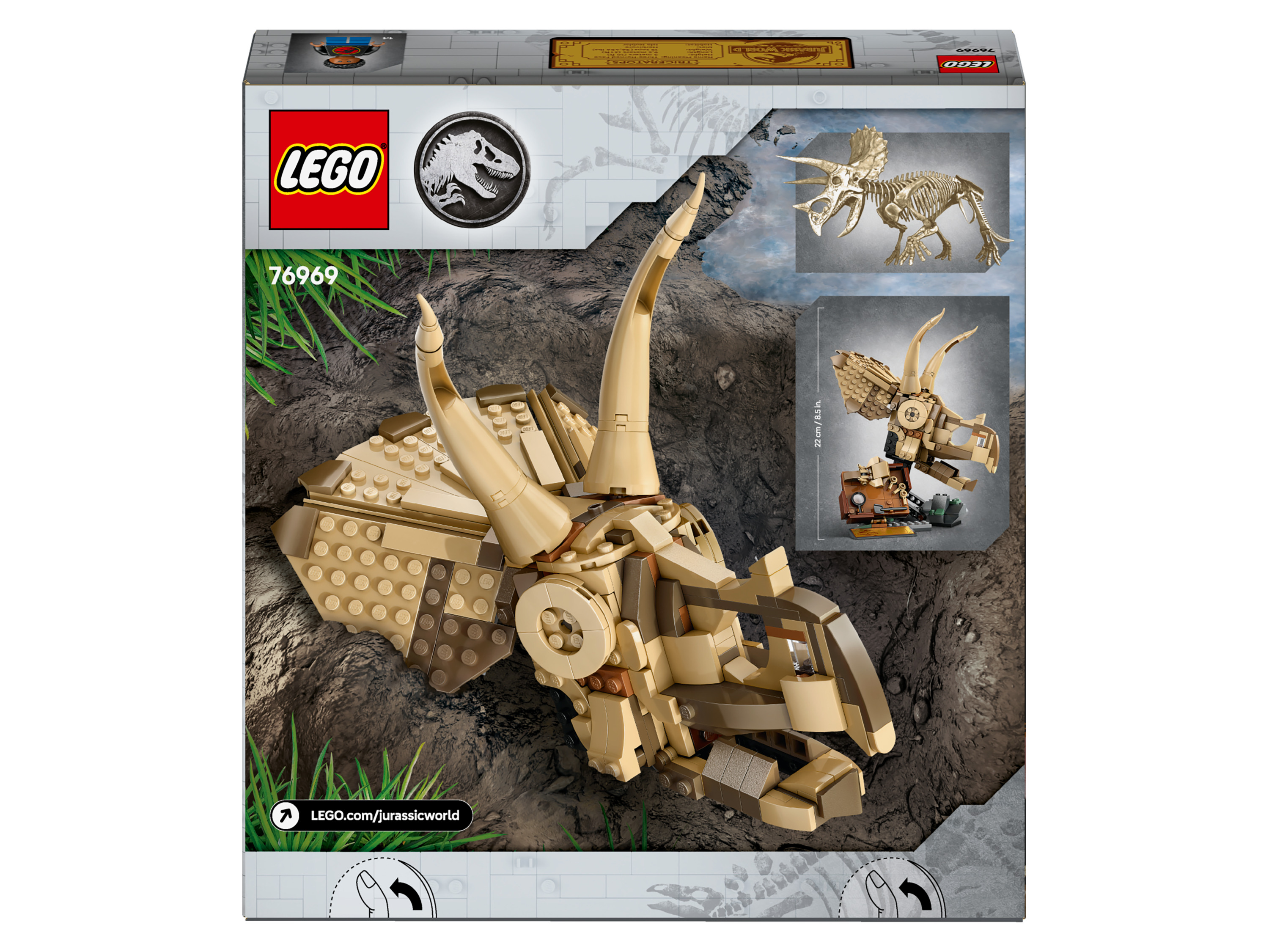 Lego Jurassic World Dinosaurfossiler: triceratops-hodeskalle 76969 2