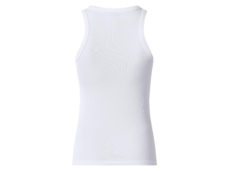 Weißes geripptes Tanktop, Rückansicht