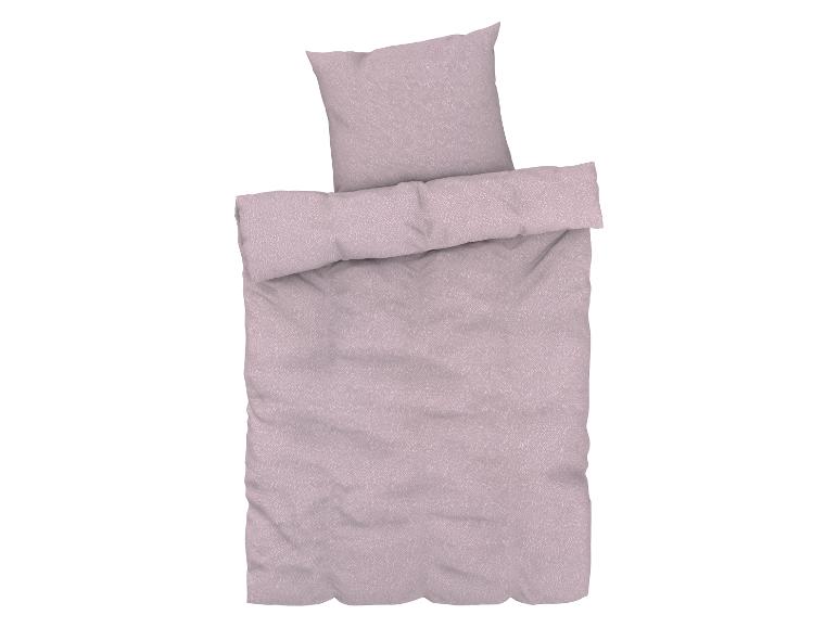 Rosa Bettwäsche-Set mit Kissen.
