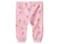 Rosa Babyhose mit orangefarbenen, gelben und lila Punkten