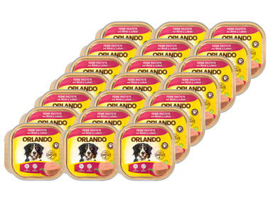 ORLANDO Hundevollnahrung Feine Pastete mit Rind & Leber, 21 x 300 g