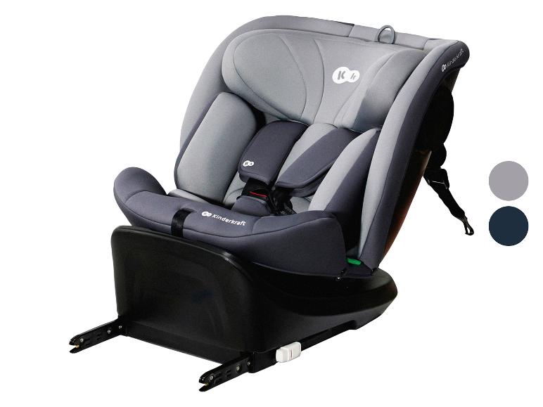 Grauer und dunkelgrauer Kindersitz mit ISOFIX-Befestigung