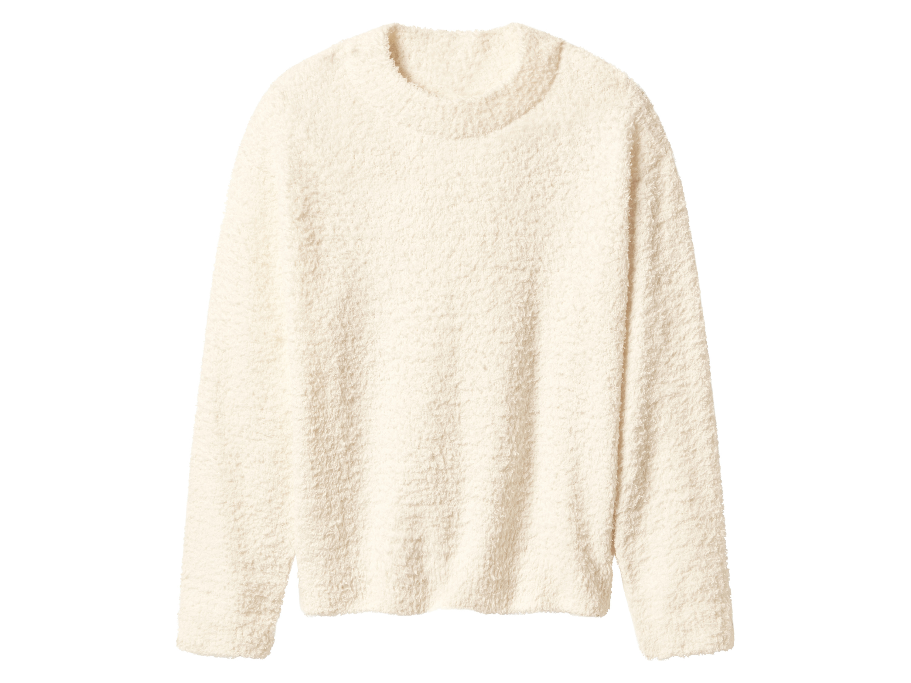 ESMARA® Damen Plüschpullover (Beige, M(40/42))