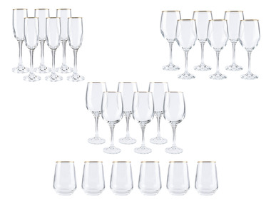 ERNESTO® Glas Set, 6-teilig, mit Goldrand