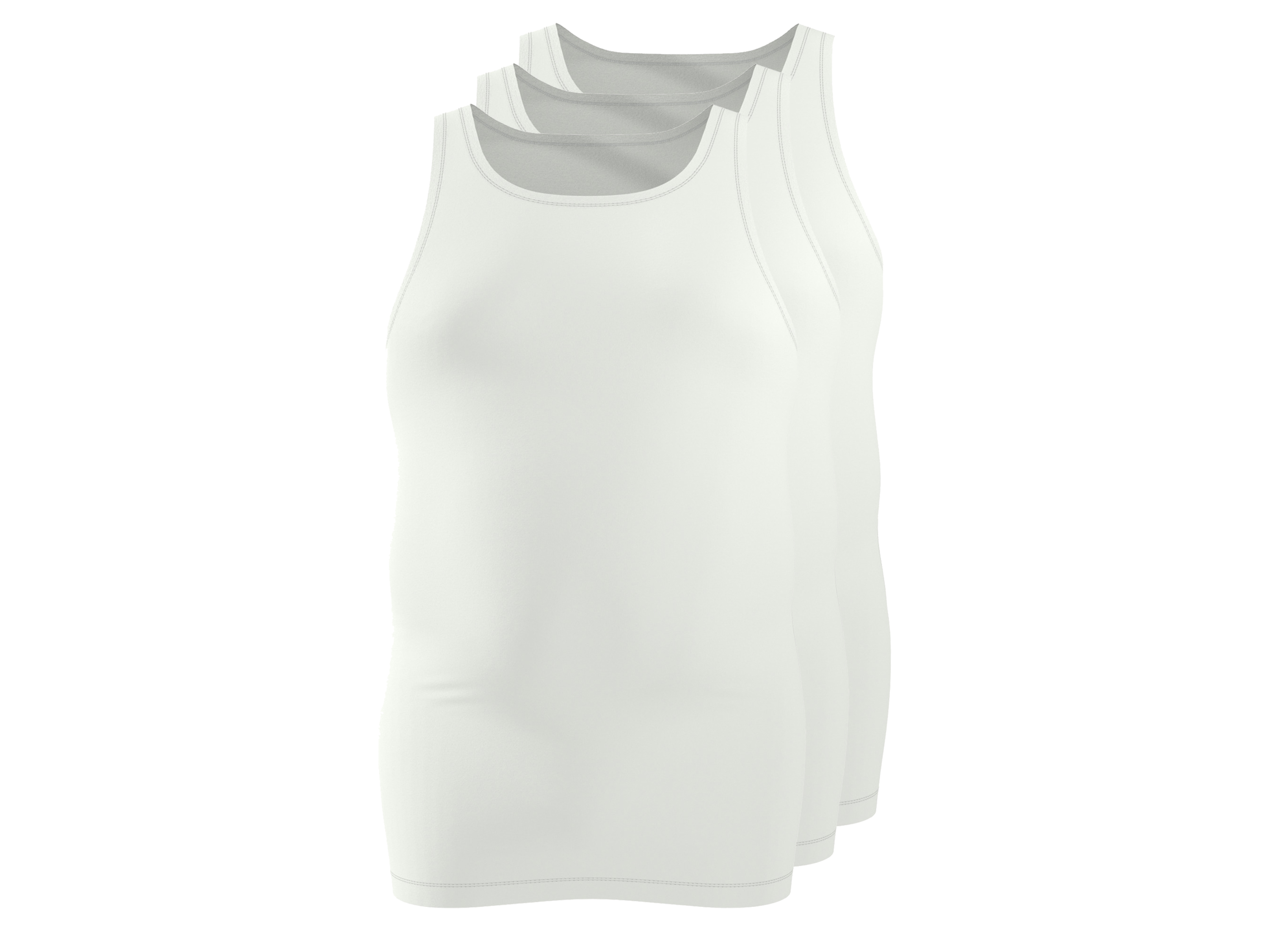 ESMARA MEN Herren Achselhemd Feinripp, 3 Stück (Weiß, 9/3XL)