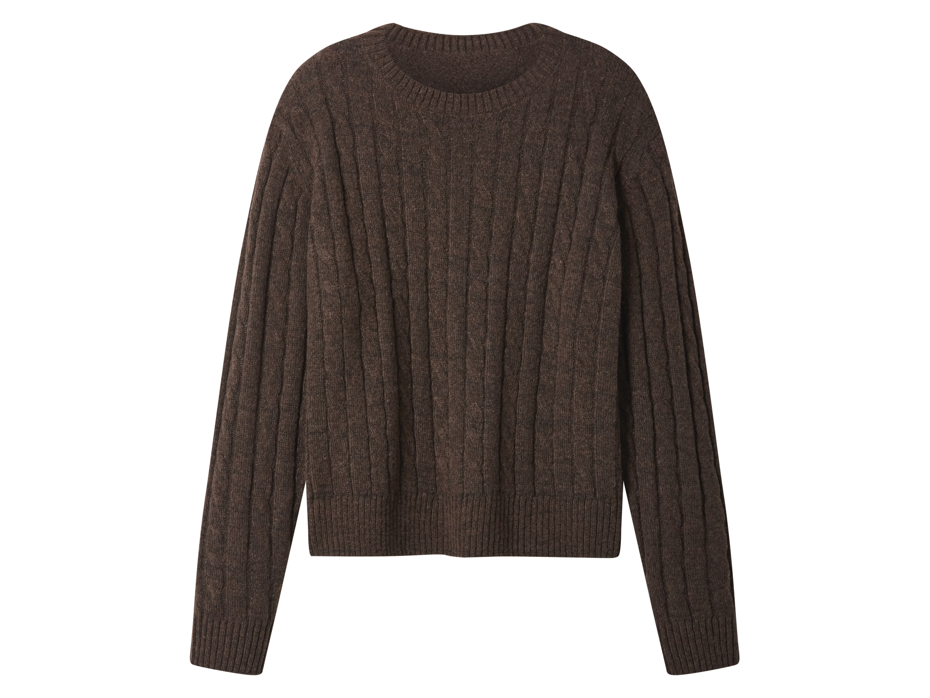 ESMARA® Damen Strickpullover (Braun, L(44/46))