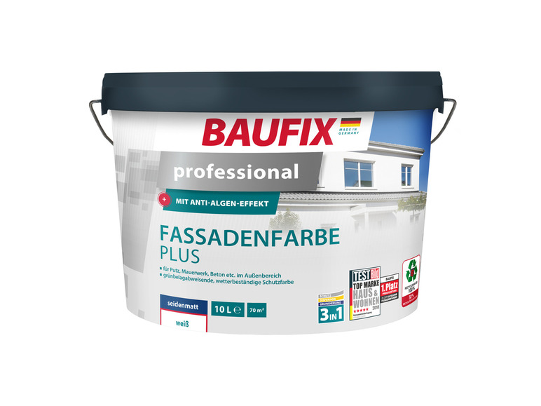 Gehe zu Vollbildansicht: BAUFIX professional Fassadenfarbe Plus, 10 Liter - Bild 1