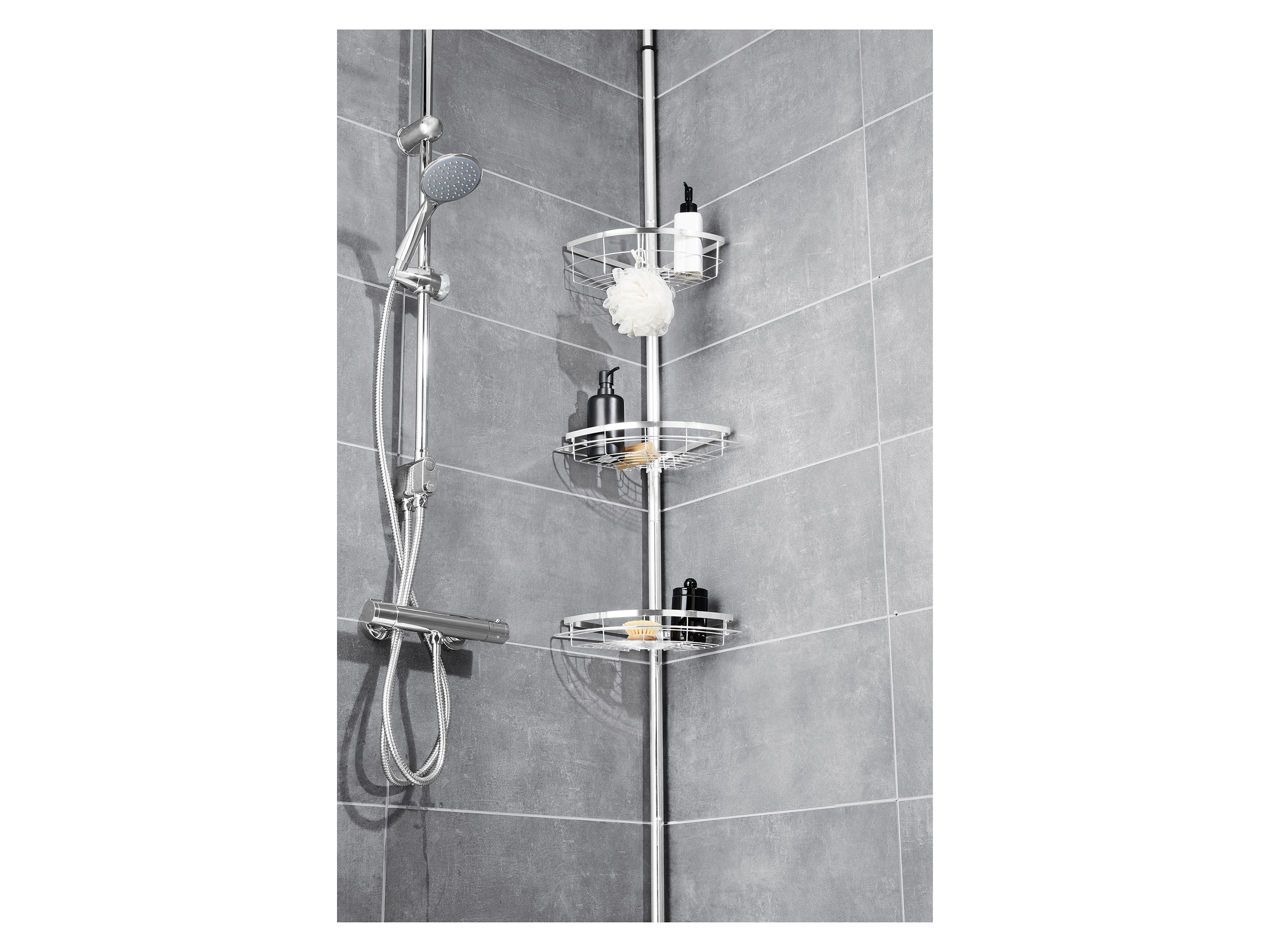 Thumbnail - LIVARNO home Teleskop-Badregal, höhenverstellbar