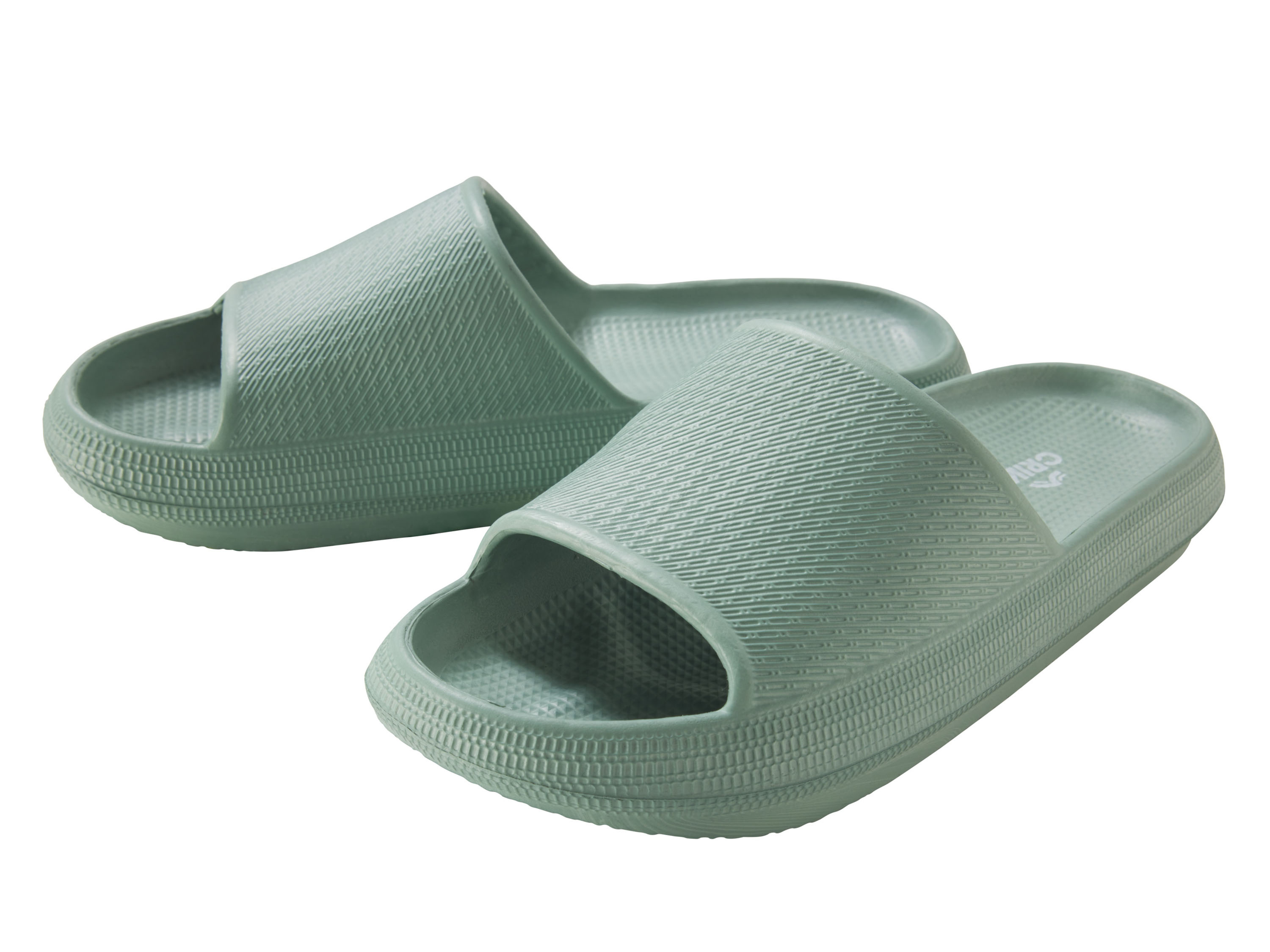 CRIVIT Herren Badepantolette (Grün, 45)““ | navy Muster: – Detail: breite Bandage für besseren Halt Verschlussart: – Laufsohle: leichte, EVA-Laufsohle Material: Obermaterial: sonstiges Material