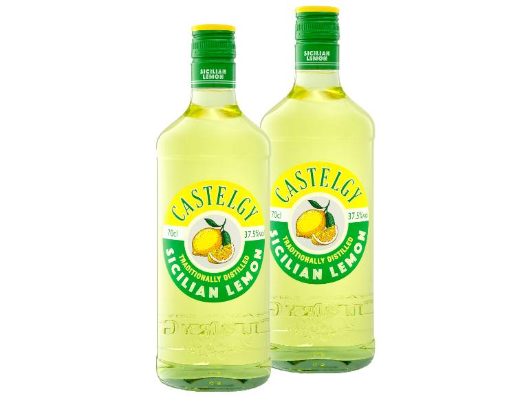 Zwei Flaschen sizilianischer Zitronenlikör, 70cl, 37,5% vol, traditionell destilliert.