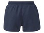 Dunkelblaue Sport Shorts mit elastischem Bund.