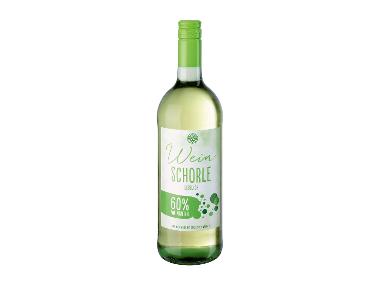 Weißweinschorle lieblich mit 60 % Weißweinanteil und natürlichem Mineralwasser, Literflasche