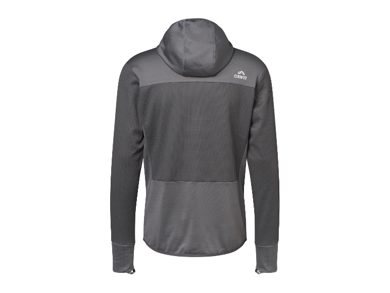 Grauer Crivit Herren-Hoodie, Rückansicht.