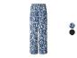 Blau-weiß gemusterte weite Hose mit Gummizugbund