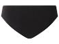 Schwarze Baumwollslips mit elastischem Bund.
