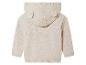 Beige Strickjacke mit Kapuze und Ohren für Babys.