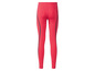 Rote Leggings mit schwarzen Akzenten.