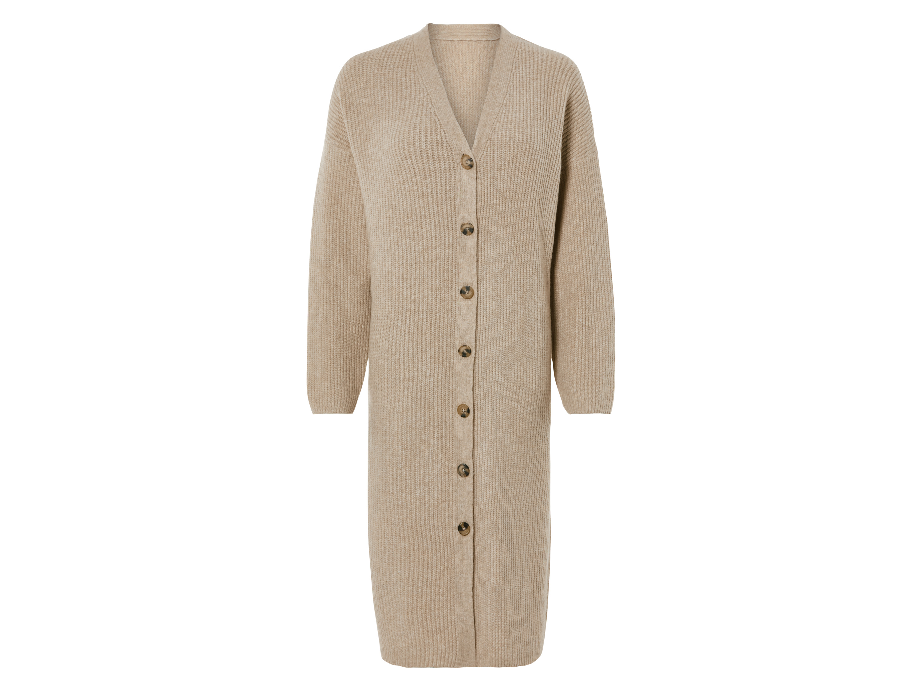 esmara® Damen Cardigan (Beige, M (40/42))““ | modische 3/4-Länge Schnitt: legerer Schnitt Ausschnitt: – Kragenform: – Material: Polyester recycelt, 5 % Wolle, 2 % Elasthan Lycra® Pflegehinweis: waschen bei max. 40 °C Pflegeleicht nicht bleichen nicht im Wäschetrockner trocknen bügeln bis 110 °C Stufe 1. Kein Bügeln mit Dampf nicht trockenreinigen Größe: XS 32/34 – XL 48/50 Meine Lidl-Größe – so einfach gehts Einfach den Lidl-Größenrechner besuchen. Für deine Personengruppe und Produktgruppe die gemessenen Körpermaße eintragen und dann den Berechnen-Button betätigen. Schon wird dir deine Größe angezeigt. Oeko-Tex® Standard 100 Geprüft auf Schadstoffe Zertifizierungsnummer: 24.Hbd.82801 Hohenstein Htti Standard 100 by Oeko-Tex® ist die weltweit bekannteste, unabhängige Zertifizierung schadstoffgeprüfter Textil- und Lederprodukte aller Art – vom Garn und den Stoffen bis hin zum gebrauchsfertigen Artikel. Das Label bestätigt