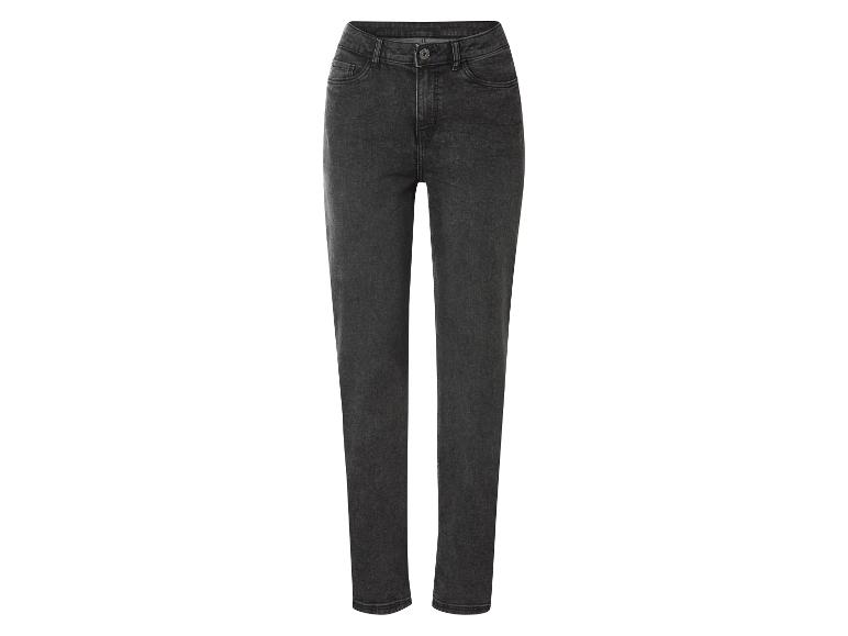 Graue Damen-Jeans mit hoher Taille