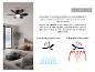 Schwarzer Deckenventilator mit DC-Motor, mit Sommer- und Winterbetrieb.