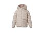 Hellbeige Steppjacke mit Kapuze und Reißverschluss