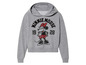 Grauer Hoodie mit Minnie Mouse-Motiv.
