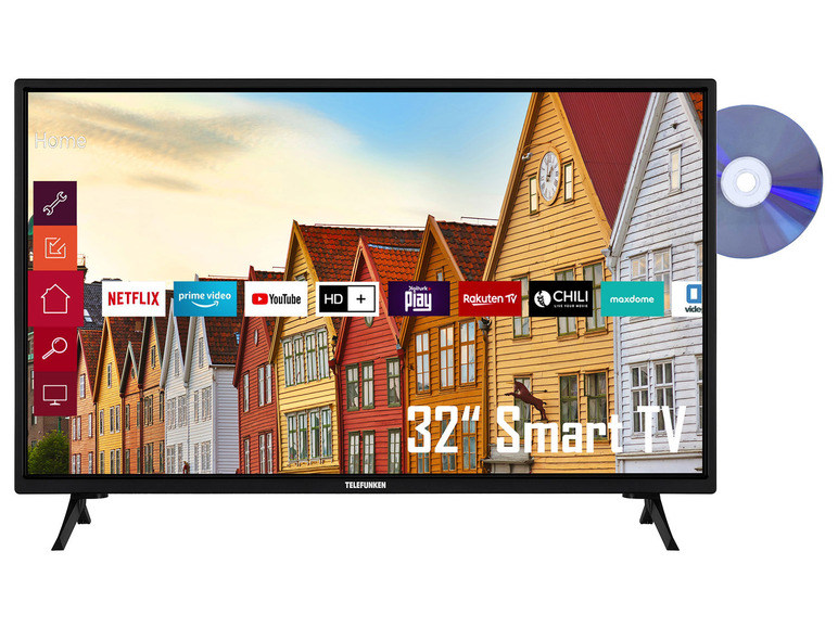 Gehe zu Vollbildansicht: TELEFUNKEN 32 Zoll (80 cm) Smart TV HD+, Full-HD 1.920 x 1.080, Triple-Tuner - Bild 2