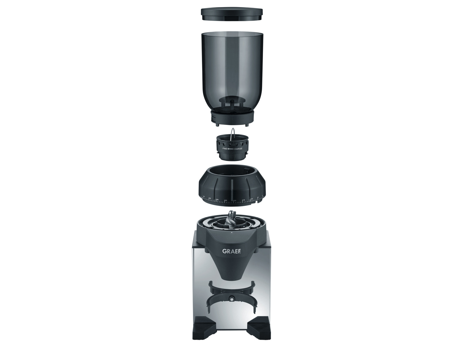 Sboly Elektrische Kaffeemühle Edelstahl Kegelmahlwerk 19