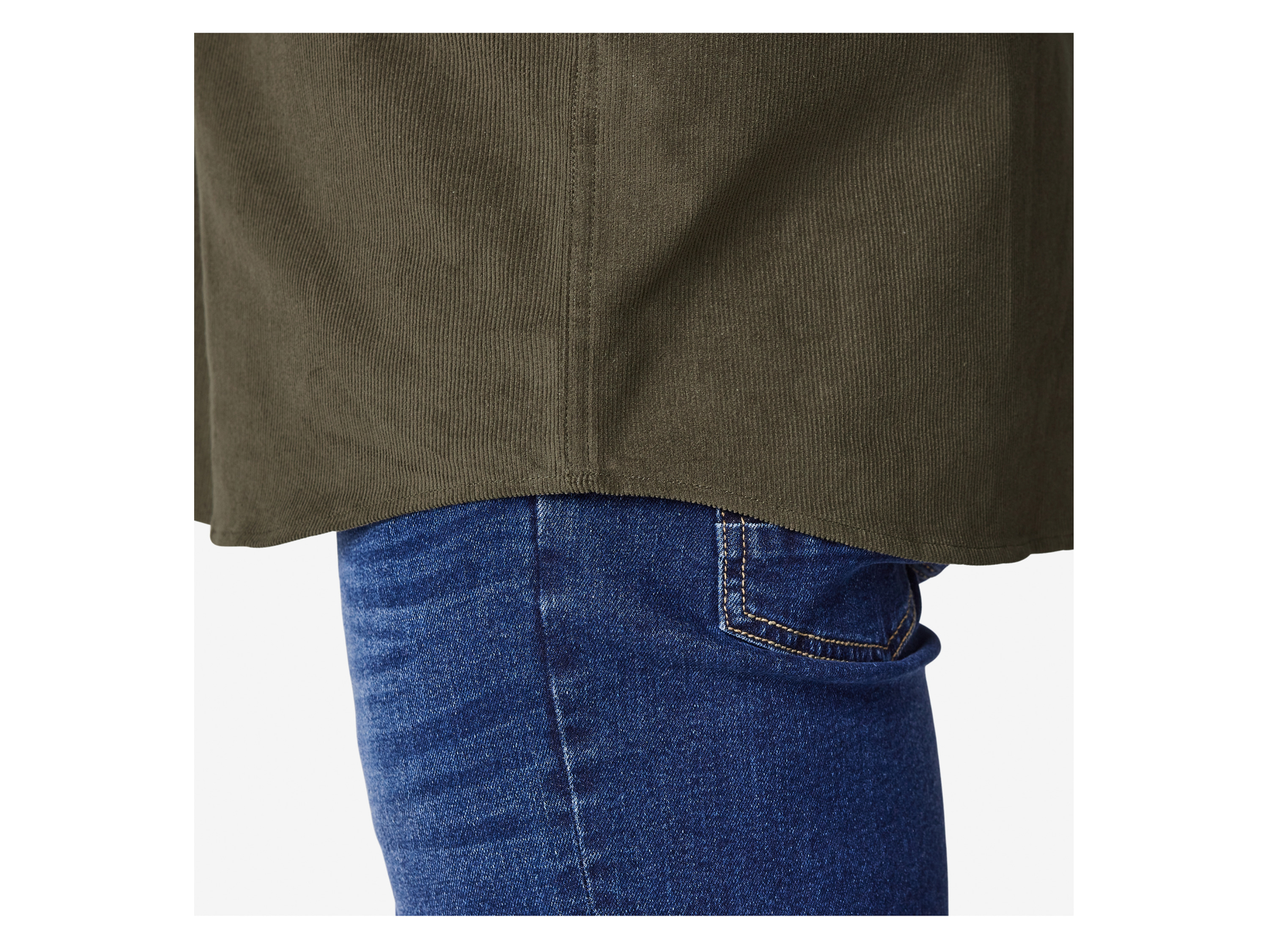 Thumbnail - esmara Men Herren Feincordhemd (Grün, L(41/42))