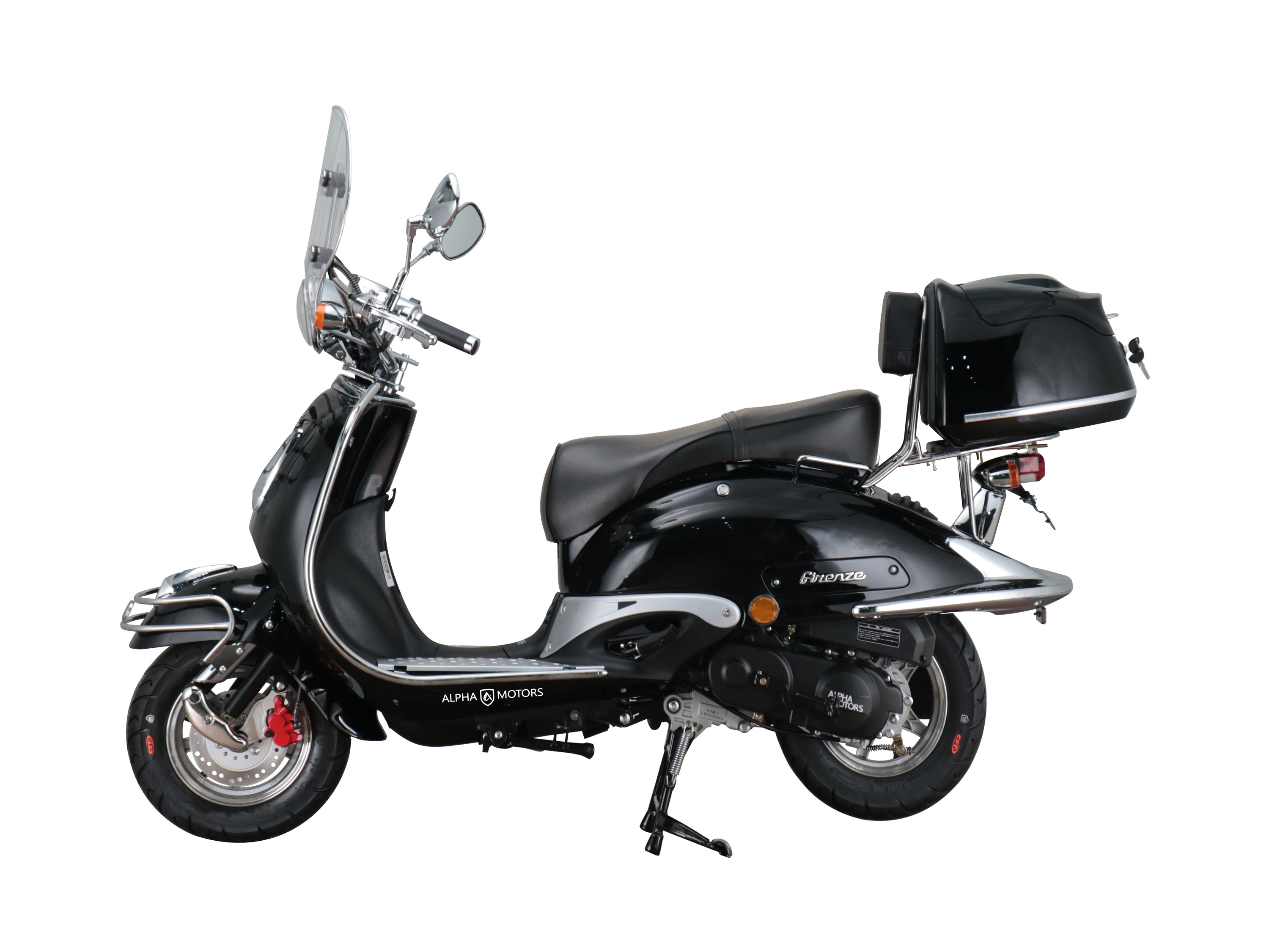 ALPHA MOTORS Motorroller Retro Firenze Limited 125 ccm EURO 5 (Schwarz, 85 km/h) – Bild 4 von 4