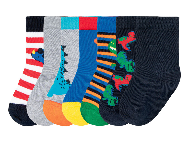 Gehe zu Vollbildansicht: lupilu Kleinkinder Jungen Socken, 7 Paar, mit Bio-Baumwolle - Bild 2