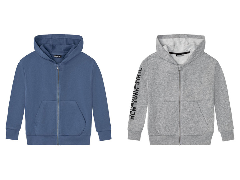 Go to full screen view: PEPPERTS® boys sweat jacket, with chin guard & cotton - Image 1