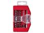 Rotes Sicherheitsbit-Set mit verschiedenen Schraubendreher-Bits und der Aufschrift „SAFETY BITS“.