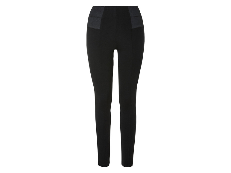 Schwarze Leggings mit hohem Bund.
