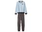 Blauer und grauer Pyjama mit „Offline“-Logo