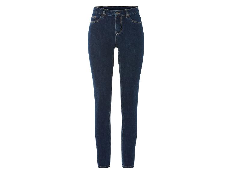 Dunkelblaue Damen-Skinny-Jeans.