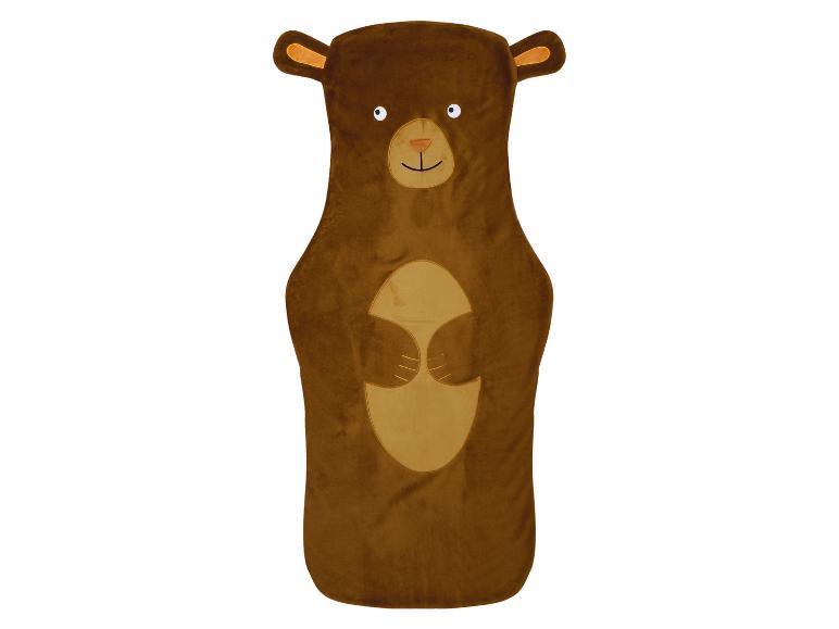 Brauner Kinderschlafsack in Bärenform mit Ohren und Schnauze.
