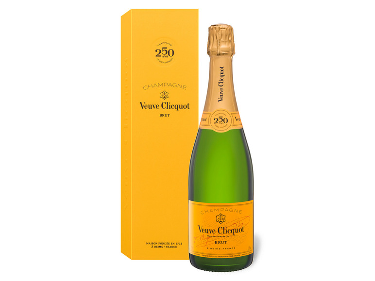 Gehe zu Vollbildansicht: Veuve Clicquot Yellow Label brut mit Geschenkbox, Champagner - Bild 1