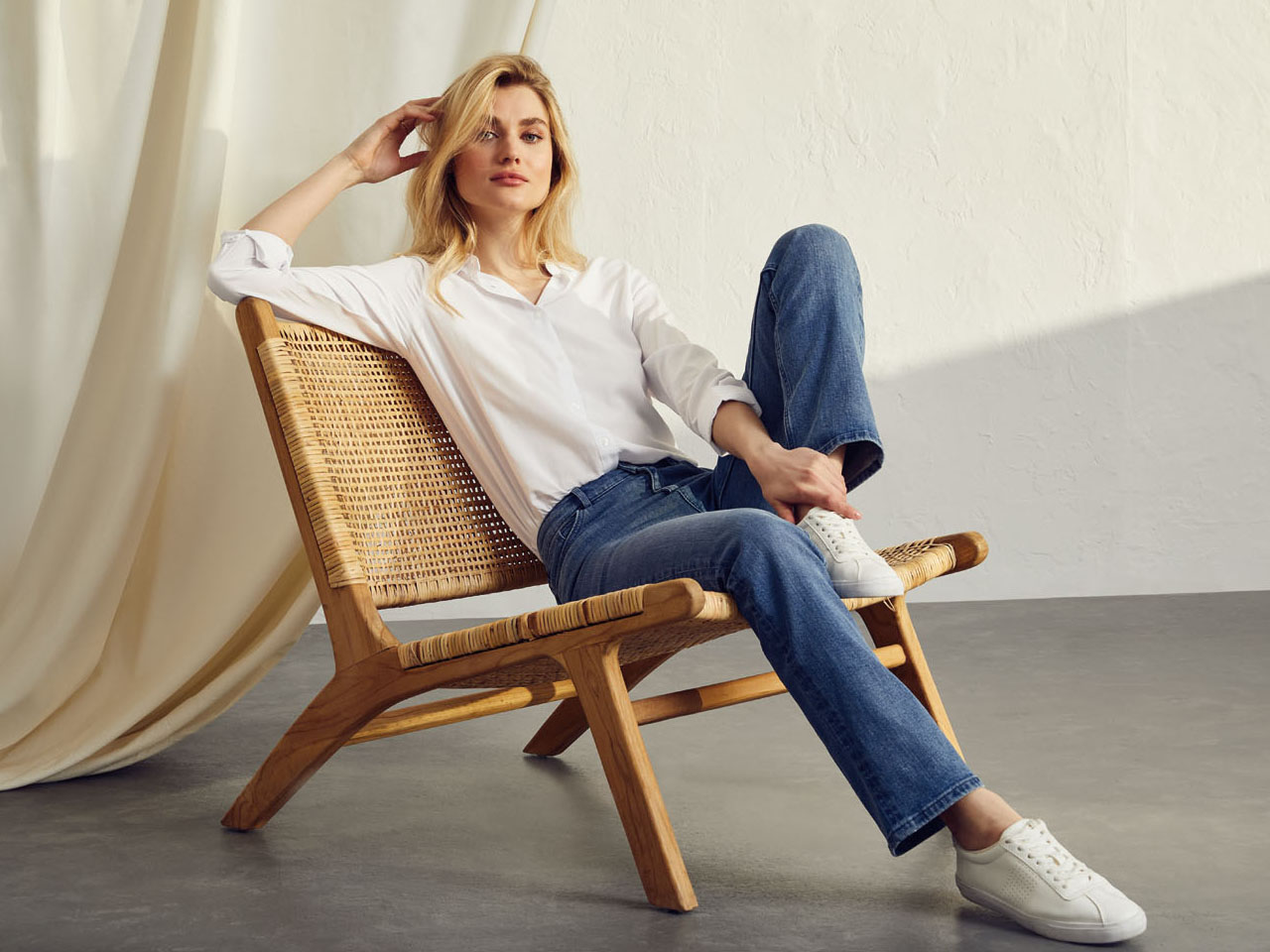 Thumbnail - esmara® Damen Jeans Straight Fit (Hellblau, 38 long length)