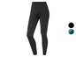 Schwarze Leggings mit Mesh-Einsätzen zum Sport.