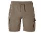 Beige Cargo-Shorts mit Kordelzug.