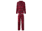 ESMARA® Damen-Pyjama im roten Karomuster.