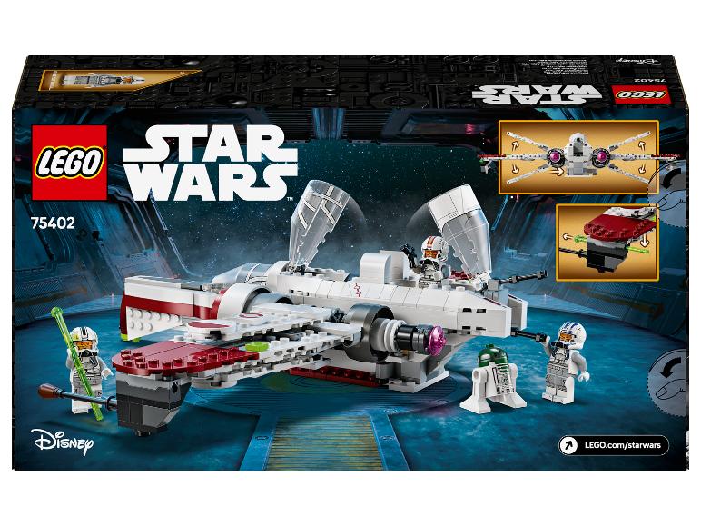 LEGO Star Wars Box mit ARC-170 Schiff, Minifiguren und Droiden.