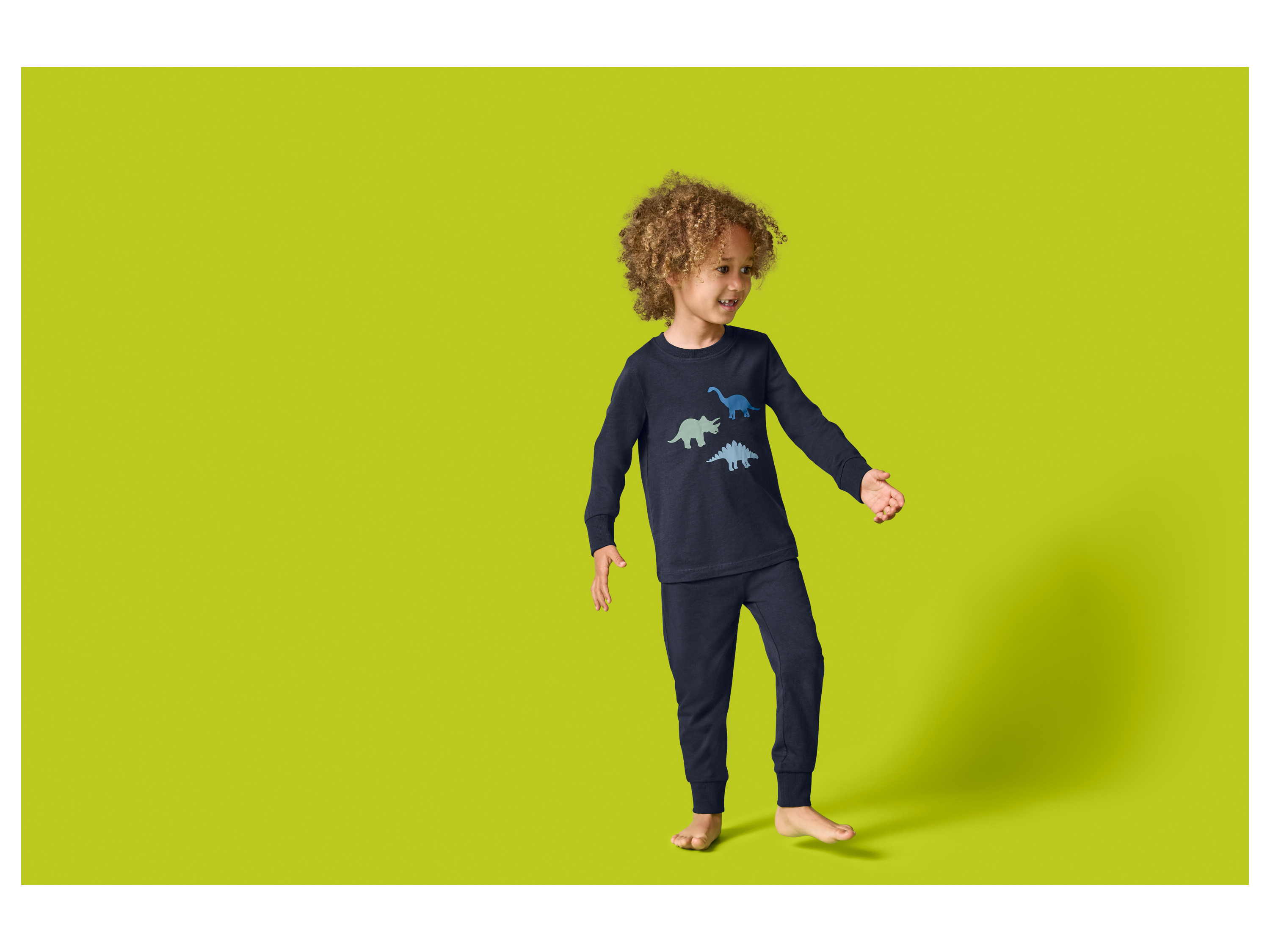 Thumbnail - lupilu® Kleinkinder Mädchen Jungen Pyjama lang/lang (Navy, 122/128)