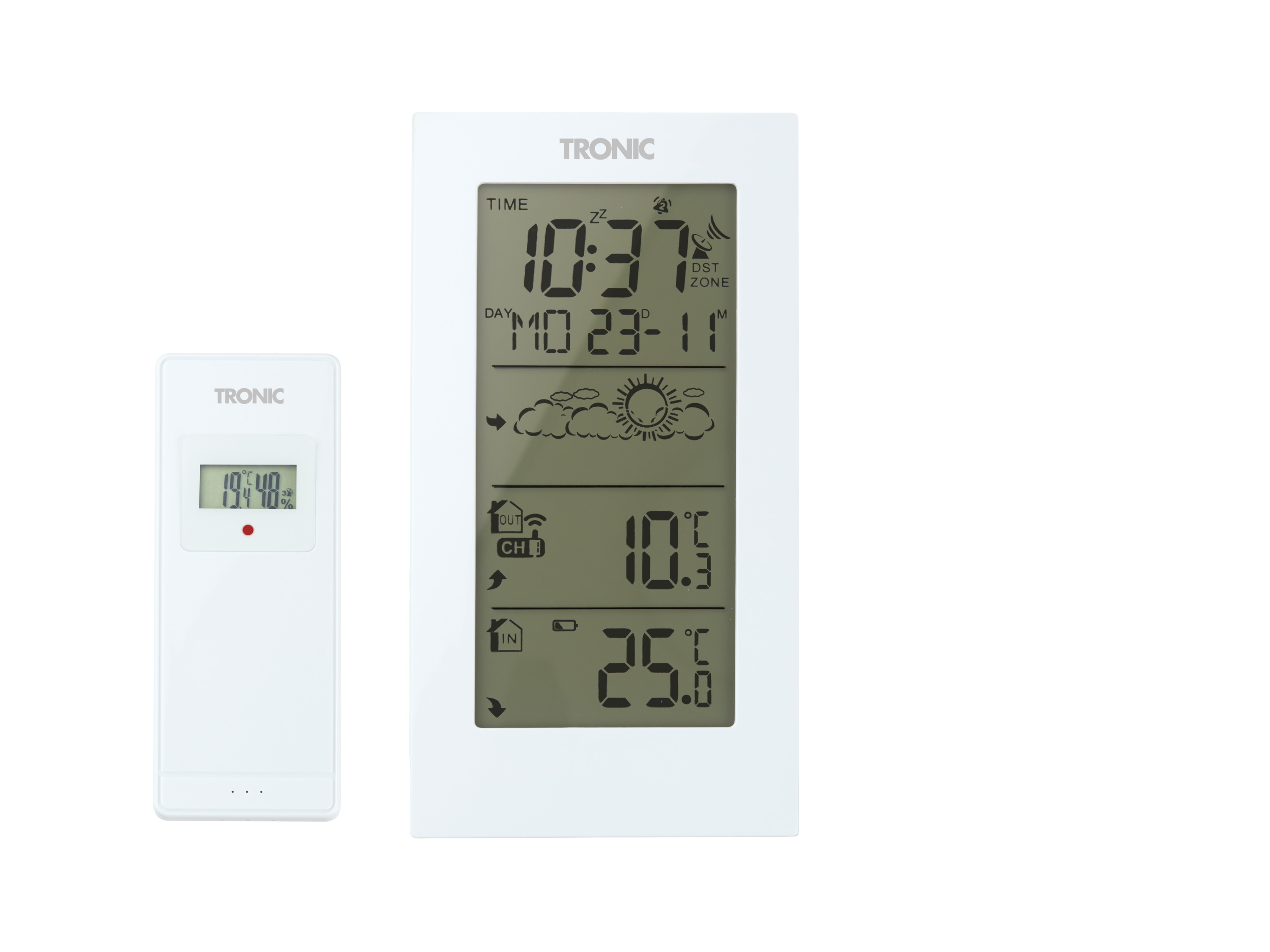 TRONIC® Funk-Wetterstation / Wetterstation (weiß)