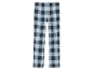 Blau-schwarze karierte Pyjamahose.