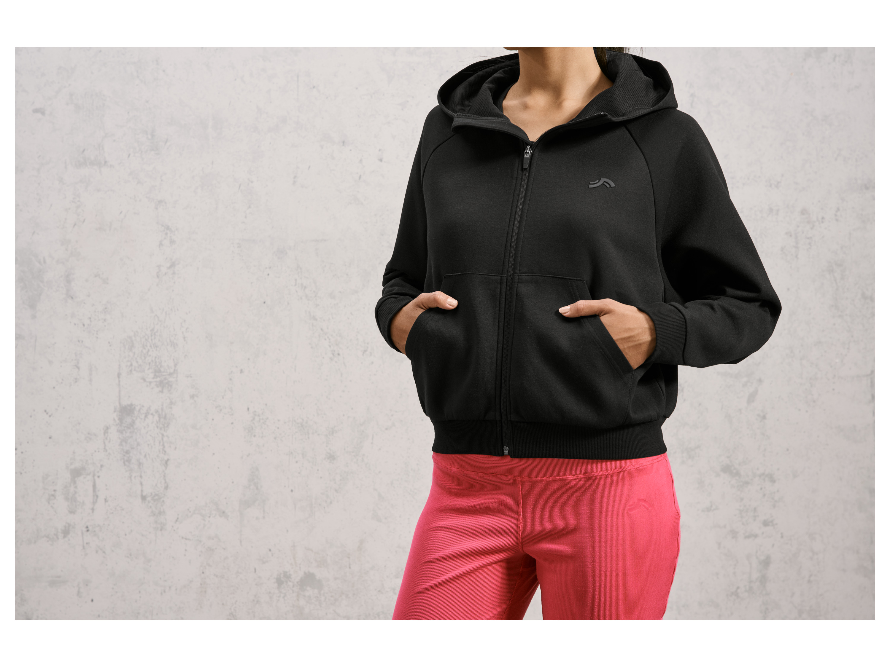 Thumbnail - CRIVIT Damen Sweatjacke Double Knit (Schwarz, L(44/46))